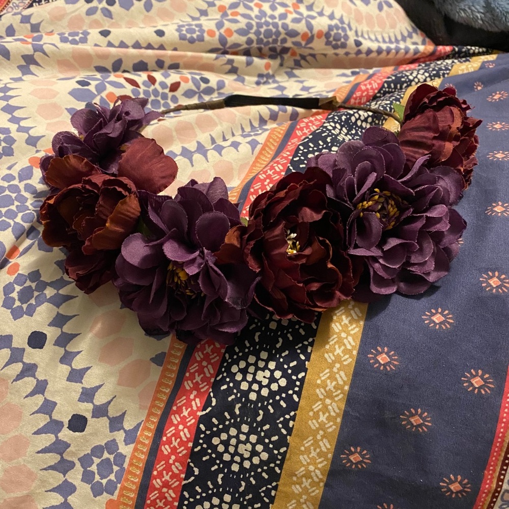Purple flower crown